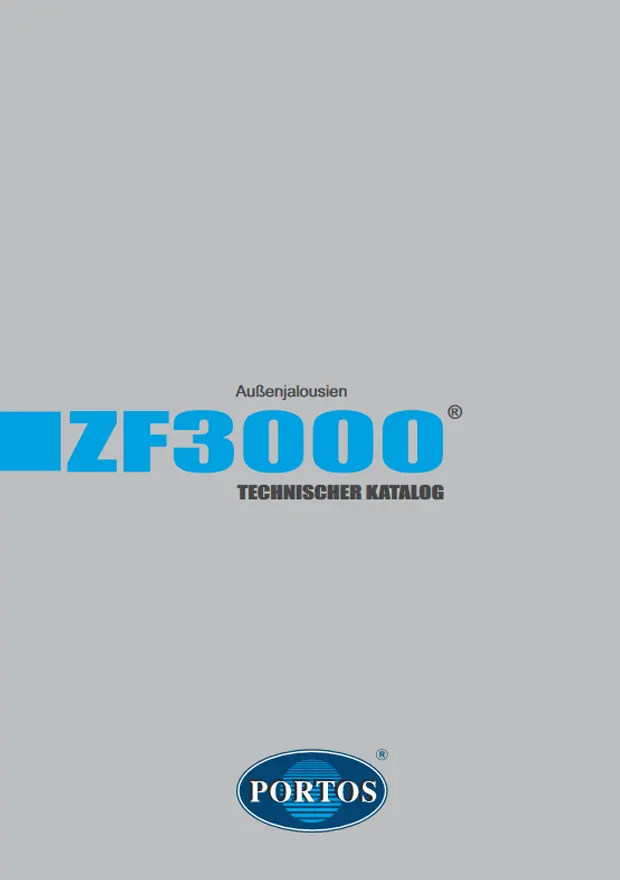 Technischer Katalog – AUSSENJALOUSIEN ZF3000